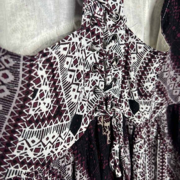 Free People You Made My Day Printed Dress in Frost Combo Sz 6 - Picture 6 of 9